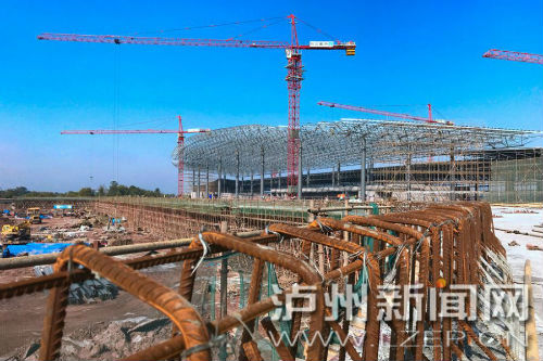 州云龍機場正全速推進建設，確保7月1日前投入運行。 瀘州日報記者 牟科 攝3